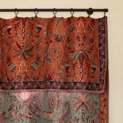 Rideau panneau Sundari orangé et multicolore 2